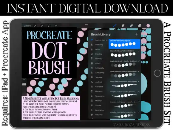 Simple Procreate Dot Brush for IPad Art