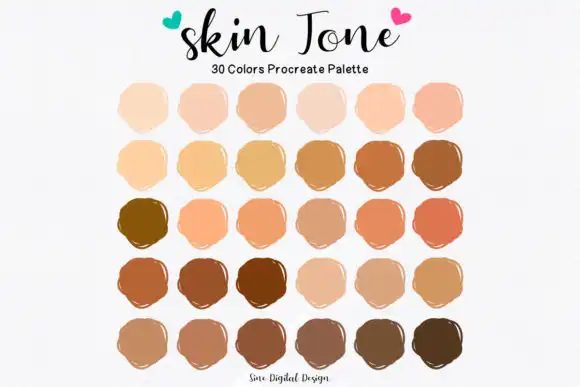 Skin Tone Procreate Color Palette