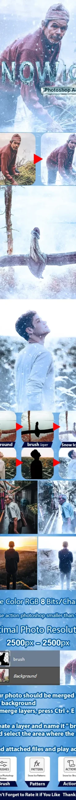 Snow Ice Photoshop Action