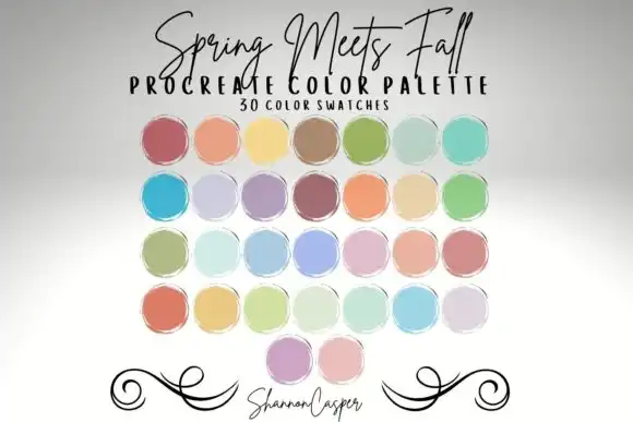 Spring Color Palette for Procreate - Spring MeetFull