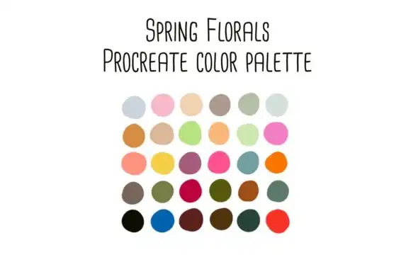 Spring Florals Procreate Color Palette