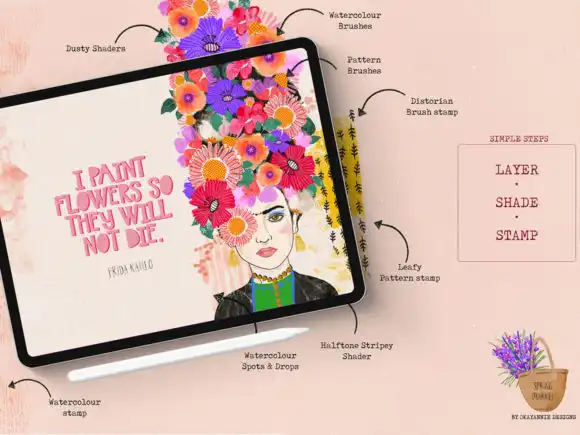 Spring Market Procreate Collection 10 spring market procreate collection graphics 10235873 15 580x435 46810