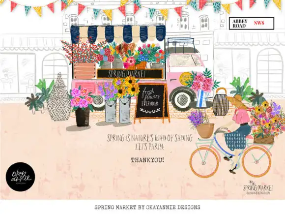 Spring Market Procreate Collection 4 spring market procreate collection graphics 10235873 16 580x435 47001