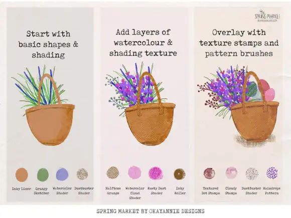 Spring Market Procreate Collection 12 spring market procreate collection graphics 10235873 8 580x435 46788