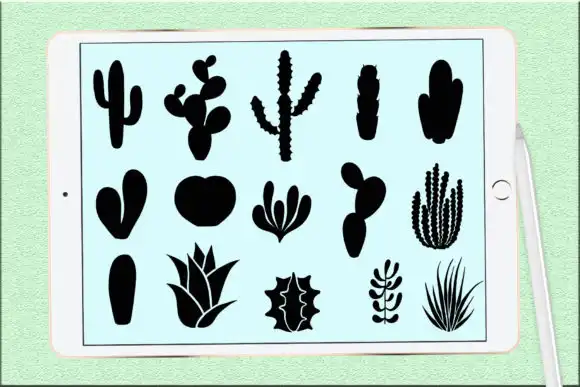 Succulents and Pots Stamp Brushes 5 succulents and pots stamp brushes 3 52402