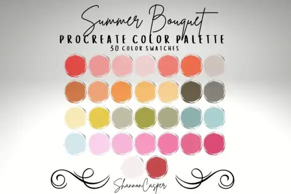 Summer Color Palette for Procreate