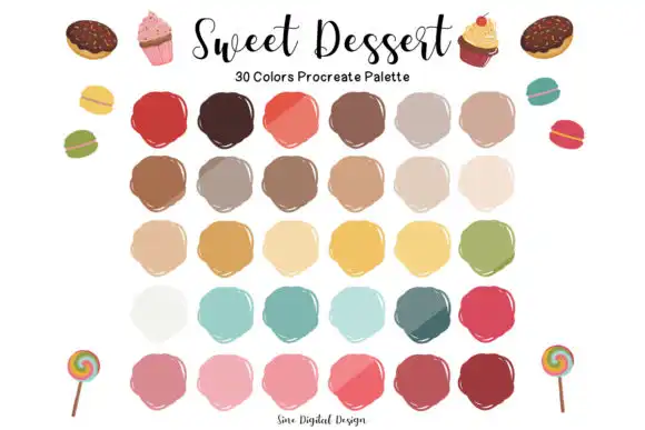Sweet Dessert Color Palette Procreate