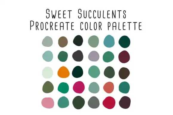 Sweet Succulents Procreate Color Palette
