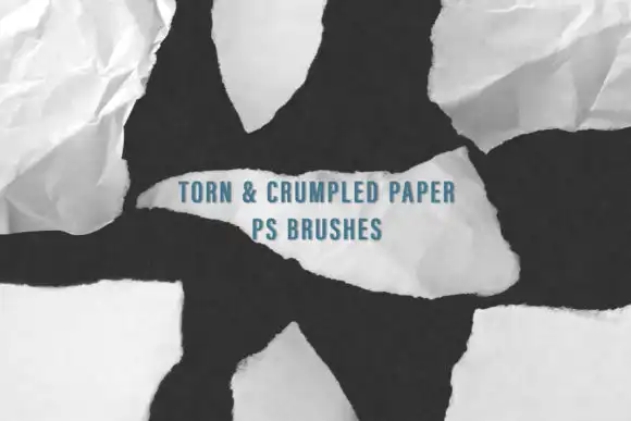 Torn and Crumpled Paper Brushes