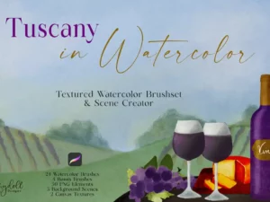 tuscany in watercolor for procreate 53330