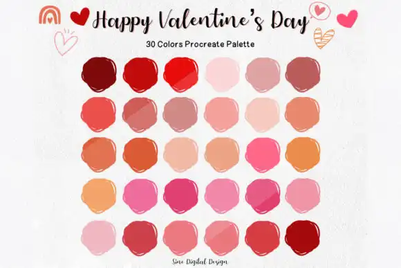 Valentines Day Color Palette Procreate