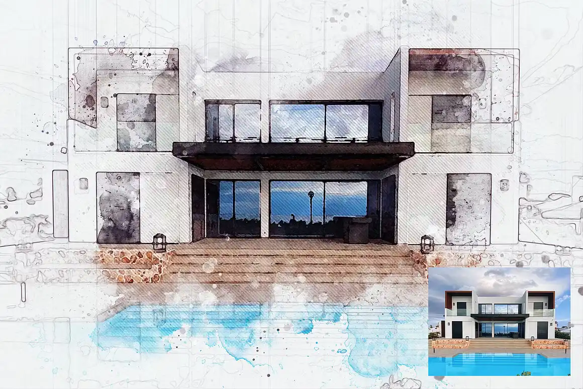 Watercolor Sketch Photoshop Effect 8 watercolor sketch photoshop effect06 55144