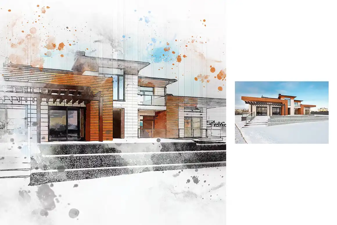 Watercolor Sketch Photoshop Effect 15 watercolor sketch photoshop effect6 54428