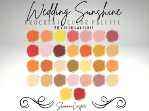 wedding sunshine procreate color palette graphics 8260612 1 1 580x387 52330