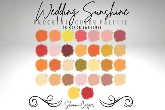 Wedding Sunshine Procreate Color Palette