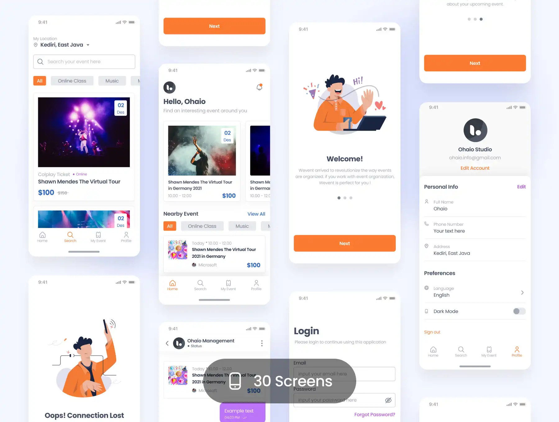 Wevent - Event Booking App UI Kit 5 wevent event booking app ui kit (3) 61805