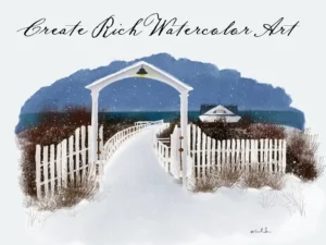 winter by the sea watercolor (2) 54660