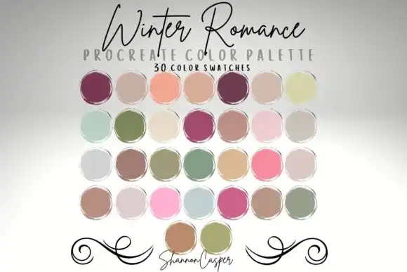 Winter Color Palette for Procreate