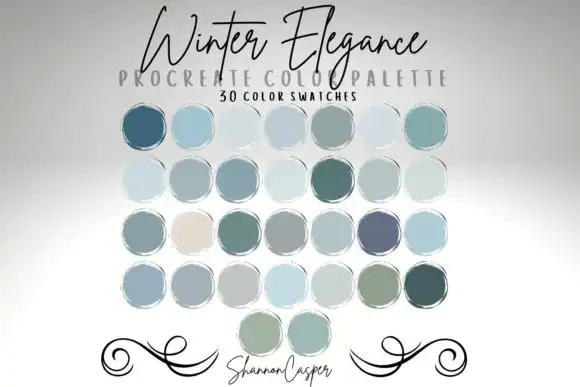 Winter Elegance Color for Procreate
