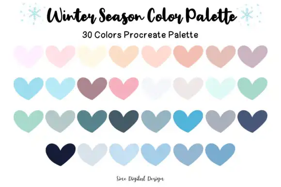 Winter Season Procreate Color Palette