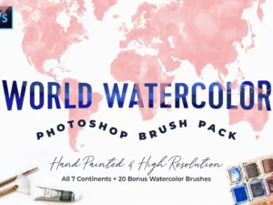 world watercolor ps brush pack 58162