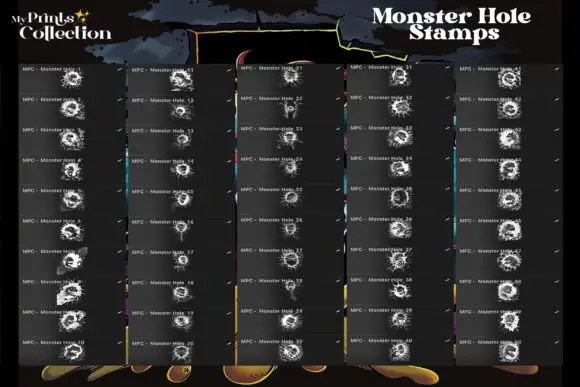 100+ Procreate Monster Hole Stamps 6 100+ procreate monster hole stamps (1) 66421