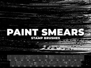 25 paint smears photoshop brushes 67599