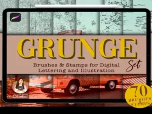 70 grunge procreate brushes and stamps 66455