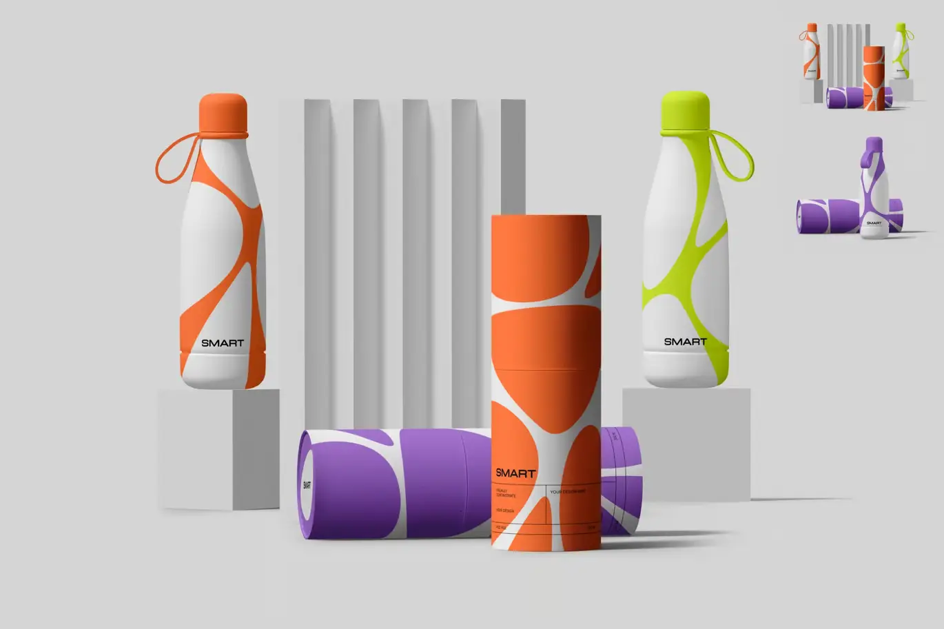 Matte Bottle and Paper Tube Mockups 1 matte bottle and paper tube mockups 65801