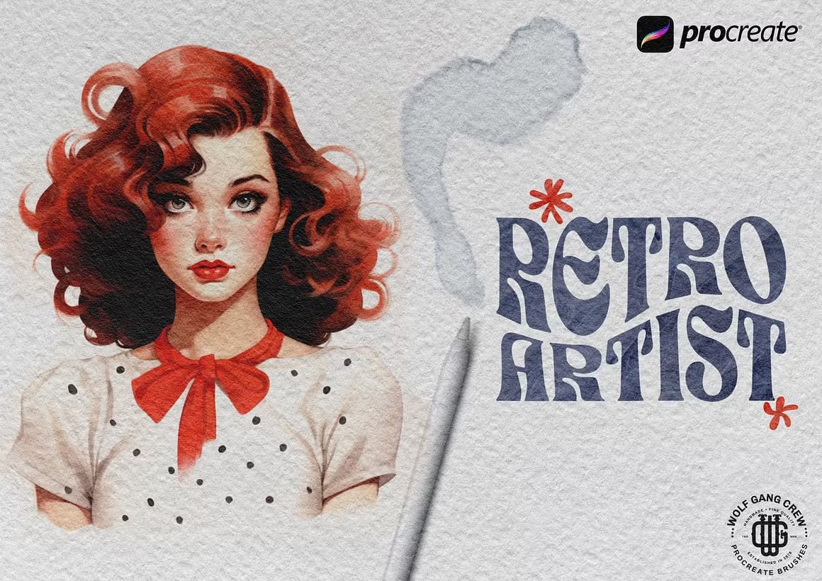 The Retro Artist Procreate Brushes