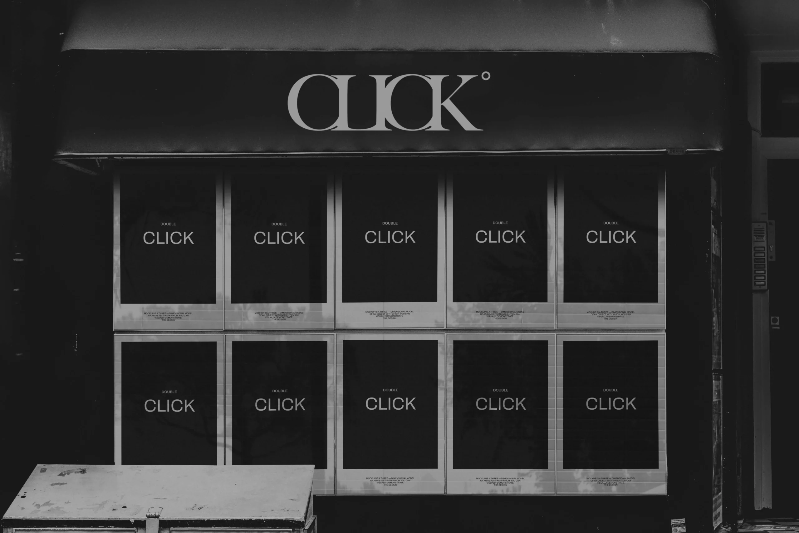 Retro Store Window Banner Mockup 1 retro store window banner mockup 65936