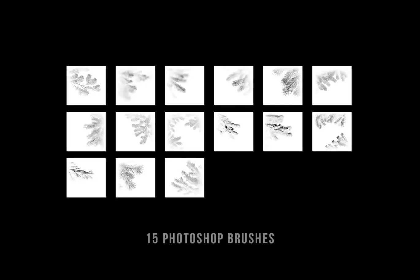 Christmas tree branches photoshop brushes 4 christmas tree branches photoshop brushes (1) 66055