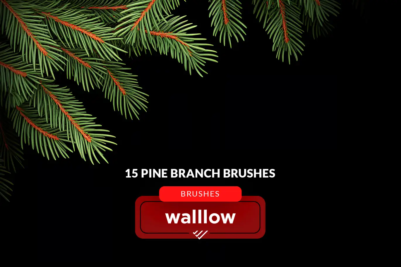 Christmas tree branches photoshop brushes 3 christmas tree branches photoshop brushes (2) 66182
