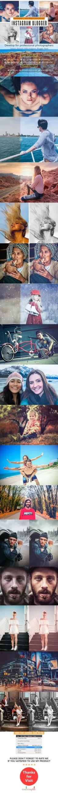Adobe Photoshop Actions and Presets Bundle - 2 Items 2 instagram blogger photoshop action 64799