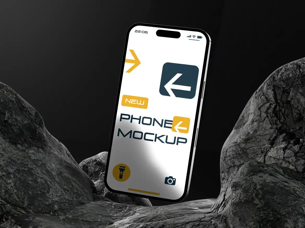 iPhone Mockup on Dark Asteroid Theme 4 iphone mockup on dark asteroid theme (4) 66274