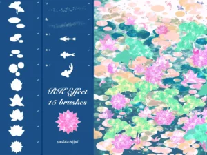 lotus brushes pack, stamp brushes procreate, flower brushes1 66646