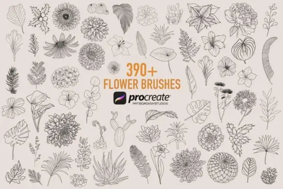 Procreate Plants and Flower Brushes