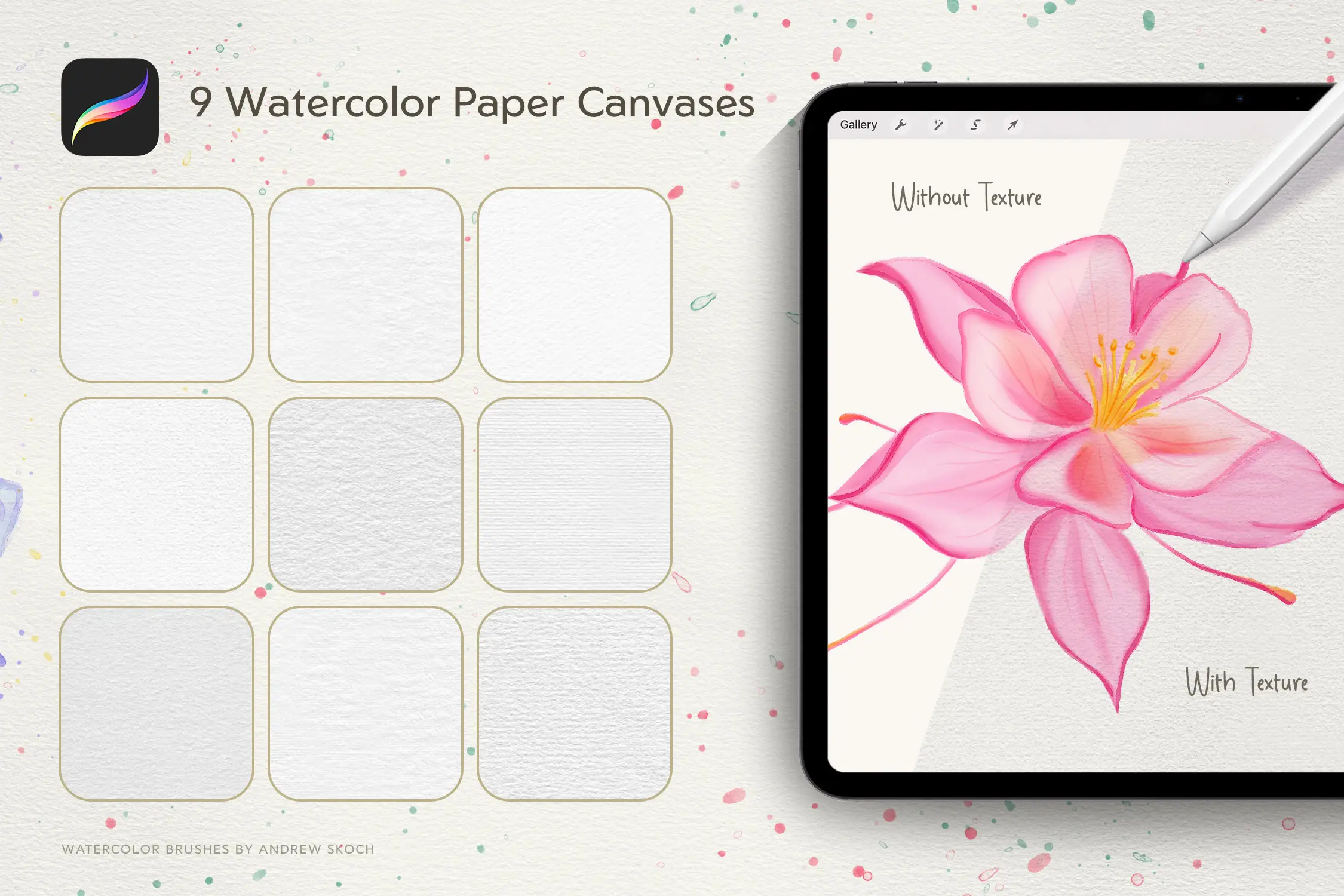 Realistic Watercolor Procreate Brush 3 realistic watercolor procreate brush (4) 67699