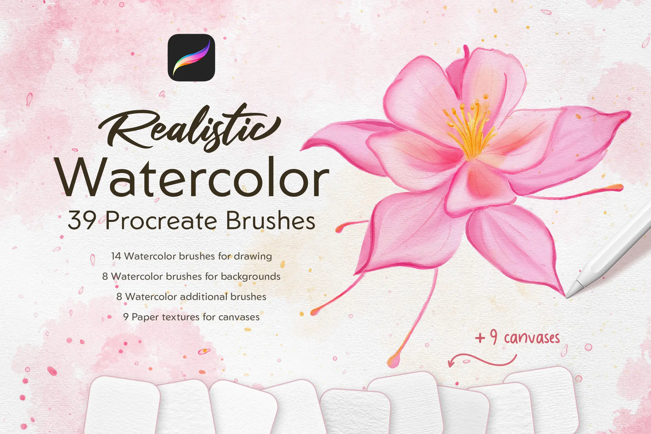Realistic Watercolor Procreate Brush