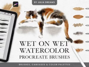 wet watercolor procreate brushes1 66123