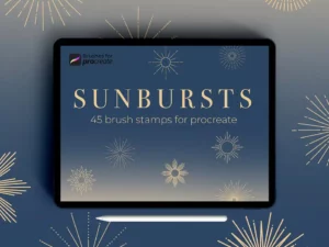 45 procreate sunburst stamp brushes1 72042