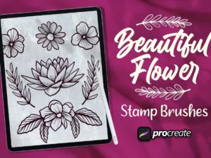 beautiful flower brush stamp (3) 69492