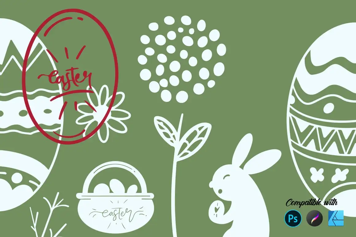 Bunny Easter | Stamp brush 4 bunny easter stamp brushes (1) 73104