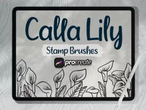 calla lily flower brush stamp procreate (3) 69451