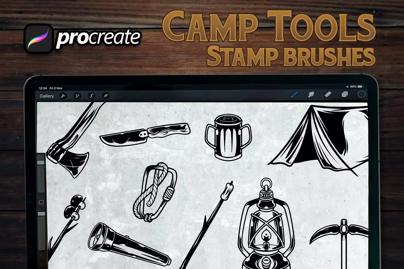 Camp tools element nature brush stamp 1 camp tools element nature brush stamp (3) 69473