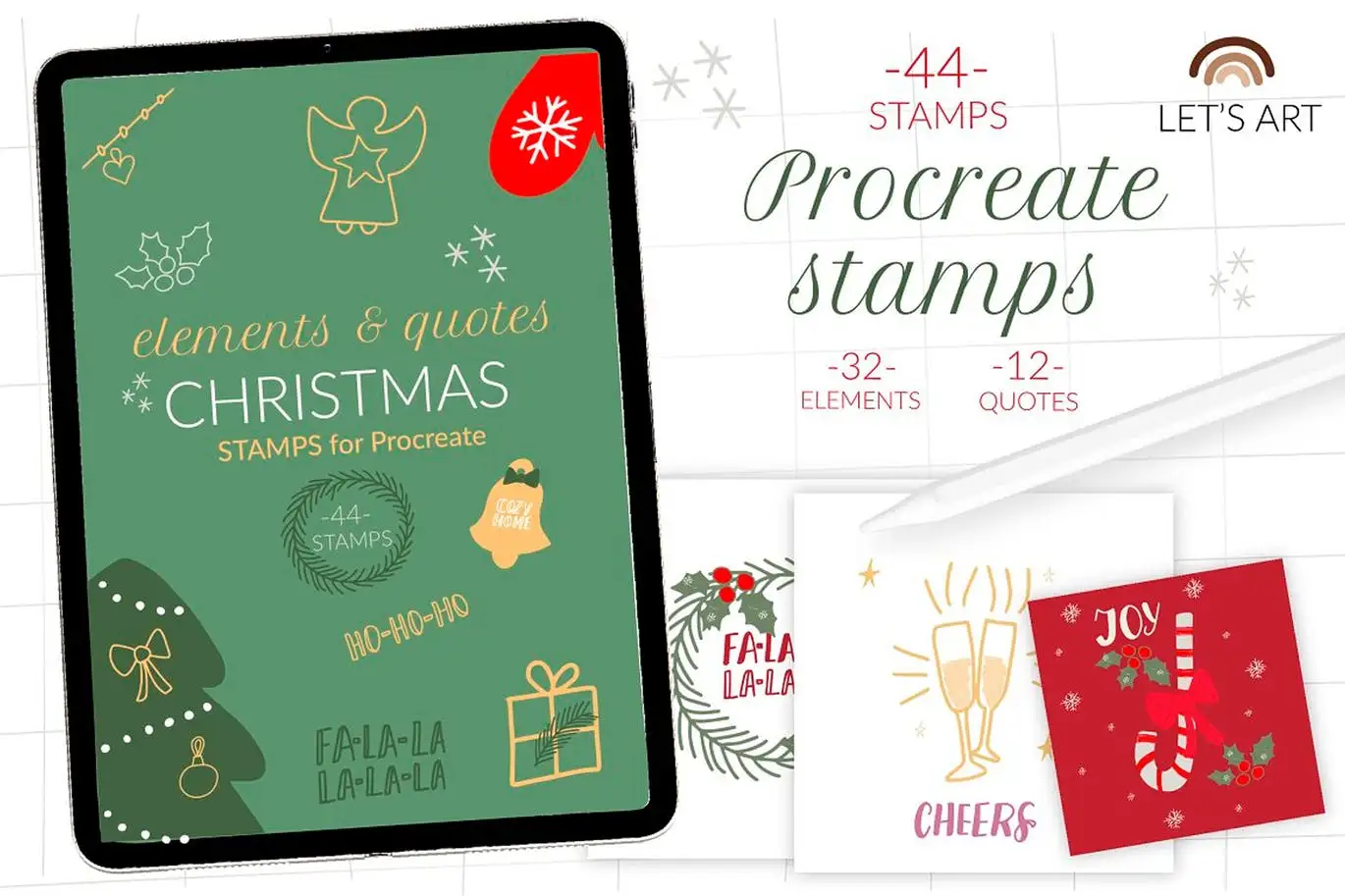 Christmas Procreate stamp brushes