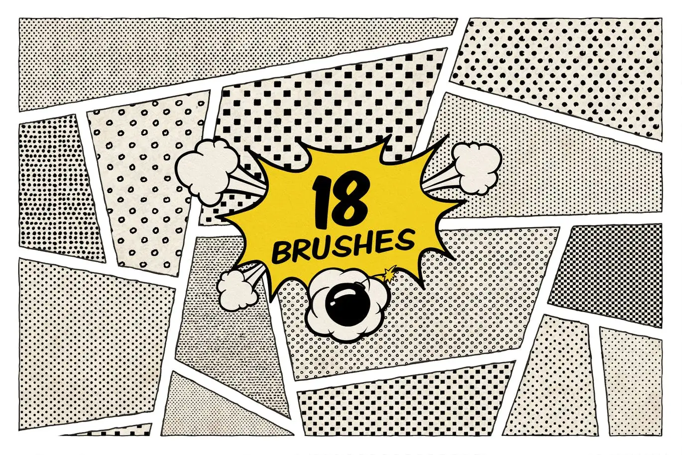 Dots & Squares Procreate Brushes 3 dots & squares procreate brushes (2) 71000