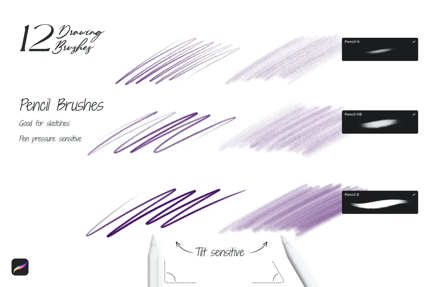 Drawing Procreate Brushes 4 drawing procreate brushes (2) 71573