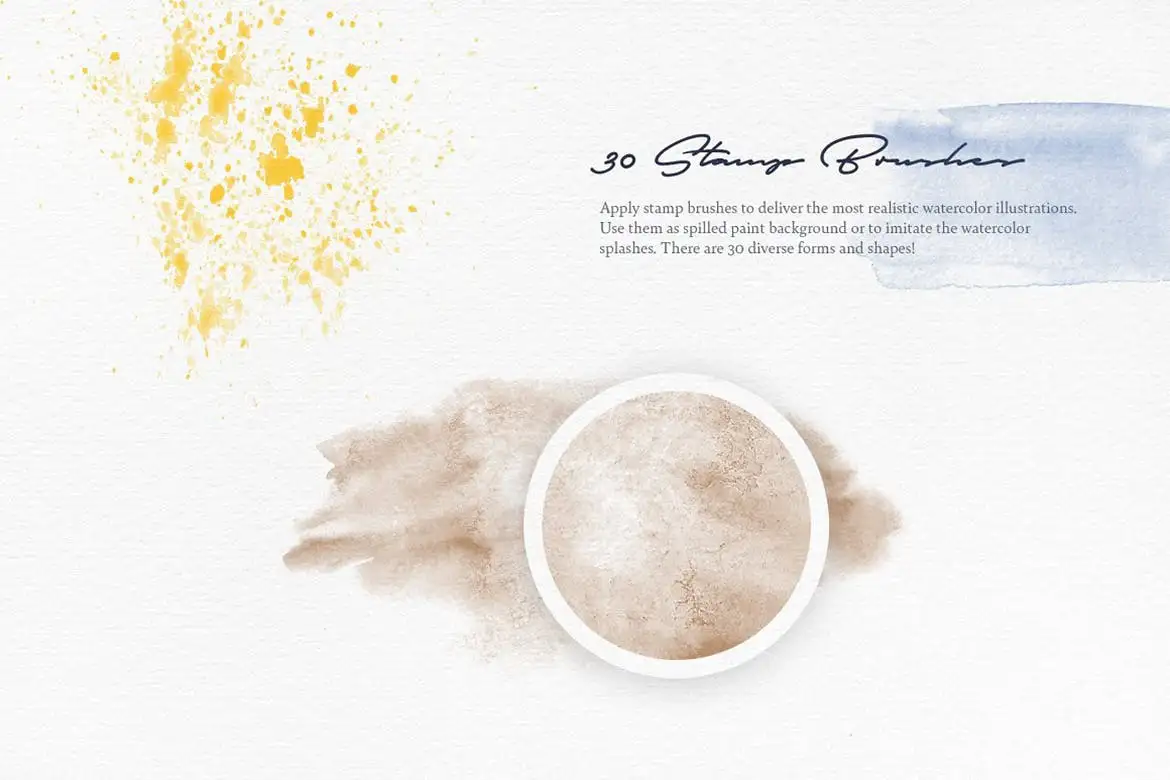 Elixir Watercolor Procreate Brushes 11 elixir watercolor procreate brushes (2) 70857