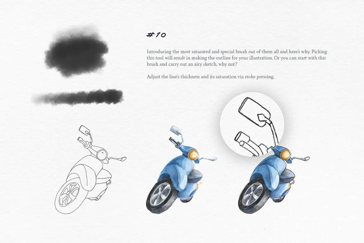 Elixir Watercolor Procreate Brushes 10 elixir watercolor procreate brushes (5) 70858